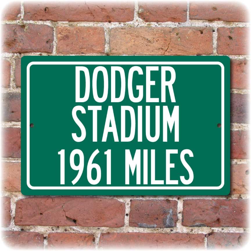Los Angeles Dodgers - LA Dodgers logo & Dodger Stadium Background -  MAGNET