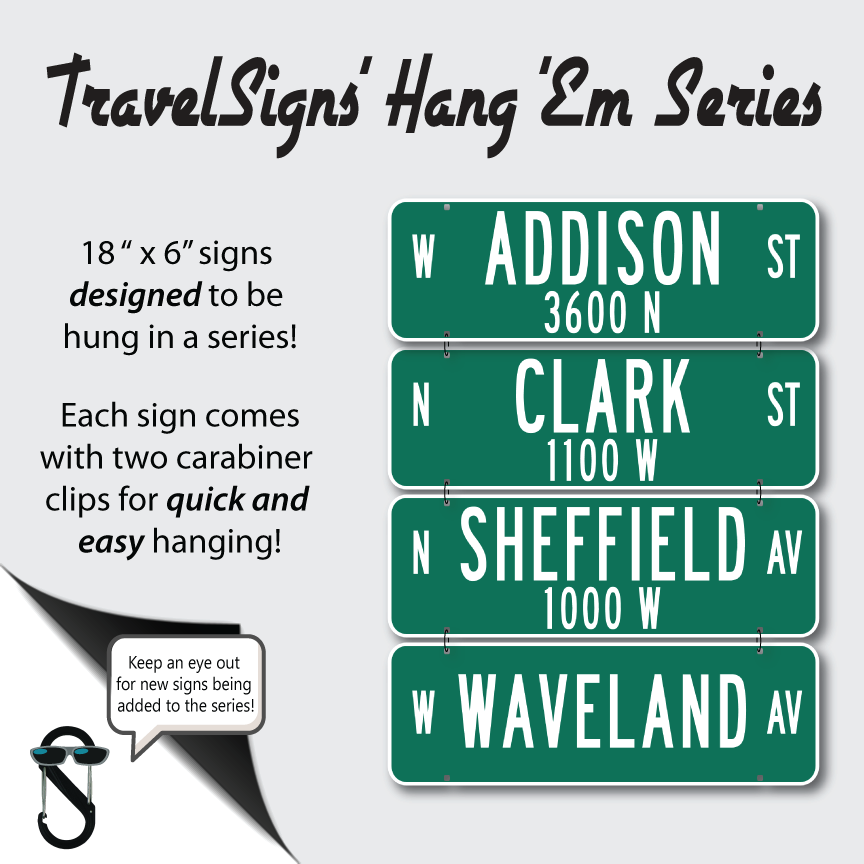 Wrigley Field Street Sign Sticker – Wrigleyville Sports